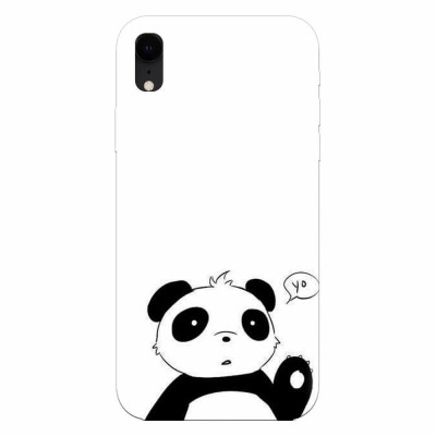 Husa silicon pentru Apple Iphone XR, Panda Cellphone foto