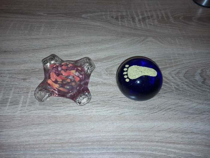 PRESPAPIER VECHI DIN STICLA LOT 2 BUCATI