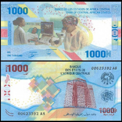 Central African States 2022 - 1000 francs UNC foto