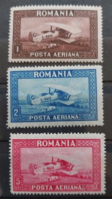 Romania 1928 - C.Raiu,filigran orizontal foto