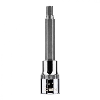 Tubulara cu Bit profil hexagonal lung 1/2&amp;quot;, H7 X 100 mm NEO TOOLS 08-782 HardWork ToolsRange foto