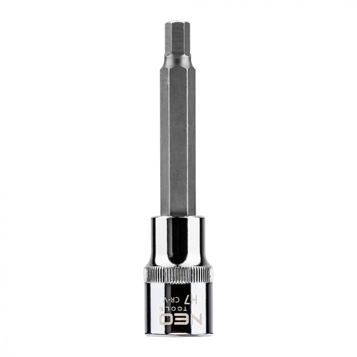 Tubulara cu Bit profil hexagonal lung 1/2&quot;, H7 X 100 mm NEO TOOLS 08-782 HardWork ToolsRange