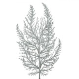 Ramură Decorativă Crăciun, Model Feriga, Glitter Argintiu, 47cm, Oem