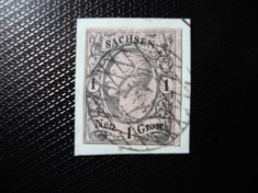 GERMANIA/SACHSEN 1855 PE FRAGMENT foto