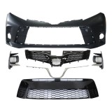 Set bara fata TOYOTA SIENNA, 06.2017-, grunduit, de vopsit; type SE; cu grile; cu bandou crom; cu gauri lampa ceata; TUNING,