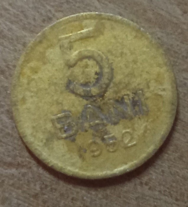 MNDRO10 moneda RPR Romania 5 bani 1952