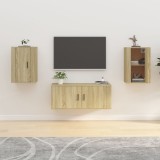 Cumpara ieftin Dulapuri TV montate pe perete 2 buc stejar sonoma 40x34,5x60 cm