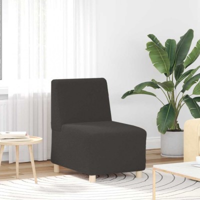 vidaXL Canapea Scaun fără brațe gri &amp;icirc;nchis 55 cm țesătură ondulată ca l&amp;acirc;nă 4108505 foto