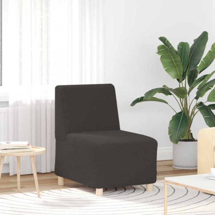 vidaXL Canapea Scaun fără brațe gri &icirc;nchis 55 cm țesătură ondulată ca l&acirc;nă 4108505