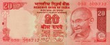 Bancnota India 20 Rupees 2011 P-96p UNC, NeCirculata, Asia