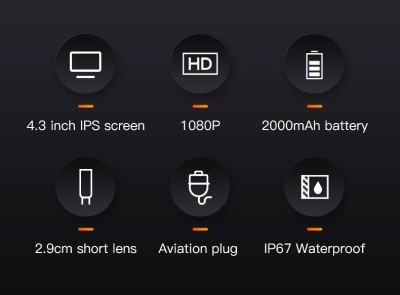 Camera endoscop 🩺📺ecran lcd 4,3inch,acumulator foto