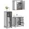 vidaXL Set mobilier de baie, 3 piese, gri sonoma, lemn prelucrat 3300958