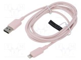 Cablu USB 2.0 Apple Lightning - VENTION, 2m, Mufă USB A Nichelată