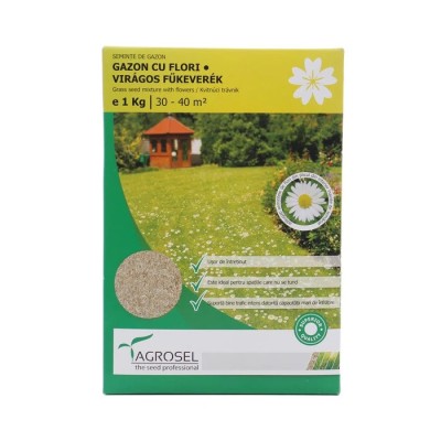Seminte gazon cu flori Agrosel, 1 kg foto