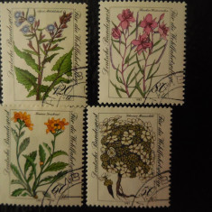 Serie timbre flora flori plante Germania stampilate