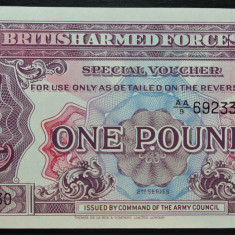 Bancnota 1 POUND - BRITISH ARMED FORCES, seria 2a * cod 199 A = UNC