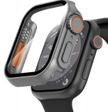 Carcasă 2 &icirc;n 1 + sticlă călită pentru Apple Watch 7/8 45MM, grafit