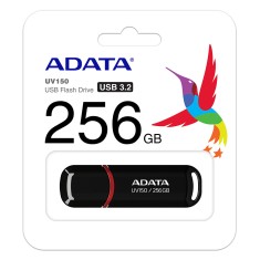 MEMORIE USB 3.2 ADATA 256 GB, cu capac, carcasa plastic, negru &amp;quot;AUV150-256G-RBK&amp;quot; (timbru verde 0.03 lei)