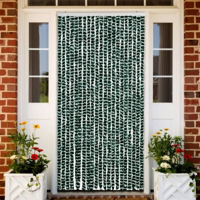 vidaXL Perdea pentru insecte, verde și alb, 90 x 220 cm, chenille foto