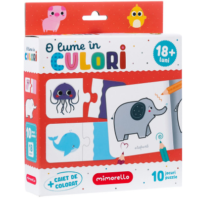 Joc educativ, Puzzle Mimorello, O lume in culori, 20 de piese foto