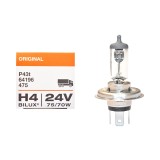 Bec halogen Osram H4 24V 75/70W Bilux P43t pentru camion