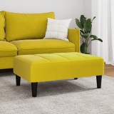 Taburet, galben, 77x55x31 cm, catifea