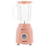 Blender Daewoo DB100, 500 W, bol gradat de sticla, capacitate bol 1.5l , functie PULSE, 2 trepte de viteza, 6 lame, zdrobire gheata, Crem