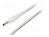 Cablu alimentare DC, cabluri, DC 3,5/1,3 mufa, alb, 1,5m, WEST POL - P13-TT-T050-150WH