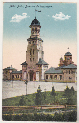 bnk cp Alba Iulia - Biserica de incoronare - necirculata 1925 foto