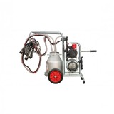 EMT. Aparat de muls bovine Melasty cu cadru galvanizat 2 posturi si 1 bidon aluminiu 30 litri