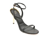 Sandale elegante ALDO negre, URSULAHEEL 001, din material textil