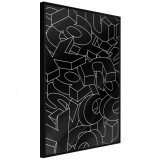 Cumpara ieftin Poster - Scattered Letters, cu Ramă neagră, 40x60 cm