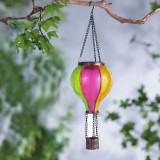 Lampa solara suspendabila - balon cu aer cald - efect de flacara - 12 LED galbene - 11 x 11 x 37 cm Best CarHome, Garden Of Eden