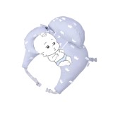 Perna de ajutor alaptare si suport bebe, prindere talie, husa detasabila din bumbac, Gri