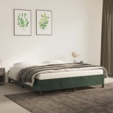 VidaXL Cadru de pat fără saltea, verde &icirc;nchis, 180x200 cm, catifea 347339