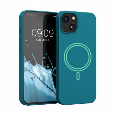 Husa pentru Apple iPhone 13, Silicon, Verde, 56559.57, kwmobile foto
