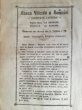 Cumpara ieftin Reclama Banca Viticola a Romaniei, 1922, 16 x 23 cm, ag. Dragasani, Focsani