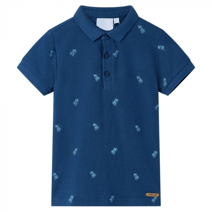 Tricou polo pentru copii, albastru &icirc;nchis, 140 GartenMobel Dekor