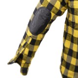Camasa moto W-TEC Terchis cu protectii CE detasabile, galben-negru