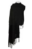 Fular dama uni 24, 180x70cm, negru, Marime universala