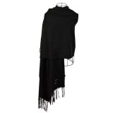 Fular dama uni 24, 180x70cm, negru