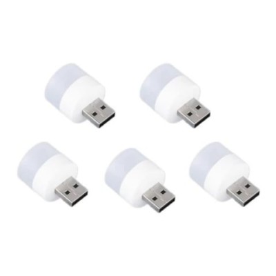 Set 5 mini lampi LED de veghe, USB, portabile, lumina calda foto