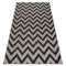 Covor sisal Floorlux 20340 argint si negru Zig Zag, 120x170 cm