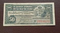 Cuba-50 Centavos 1896 foto