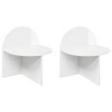 vidaXL Noptieră 2 pcs Alb foarte lucios 40 x 35,5 x 45,5 cm 8001140