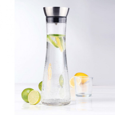 Decantor de apă cu gură de scurgere, transparent, 1,2 L foto