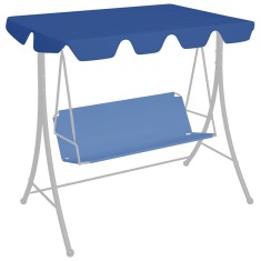 vidaXL Copertină de rezervă leagăn grădină albastru 188/168x145/110cm 312090