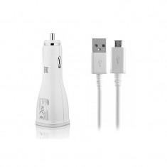 Incarcator auto MicroUSB Samsung EP-LN920BWE + EP-DG920UWE, Fast Charging, alb