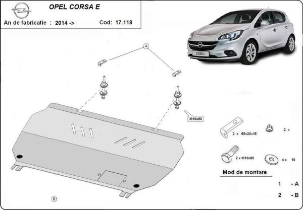 Scut motor metalic Opel Corsa E 2015-2019
