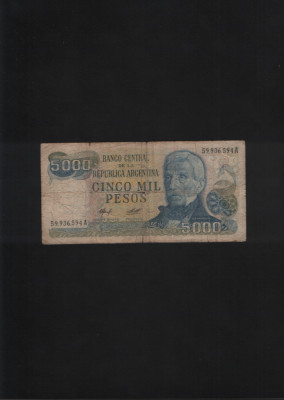 Argentina 5000 pesos 1977(83) seria59936594 uzata foto